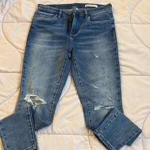Blank NYC Ripped Jeans in Medium Blue Wash